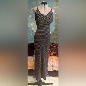 Vintage Polka Dot Two Piece Set | Wrap Top & Maxi Skirt | Small